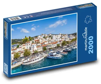 Zdjęcie produktu dla Puzzle 2000 Skiathos - Grecja, port - martinpuzzle