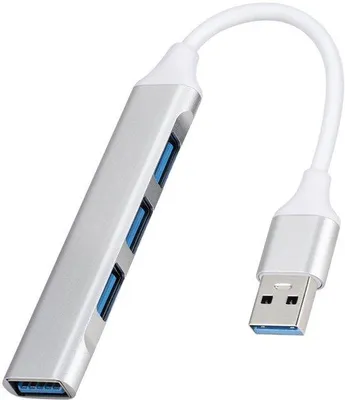 Image de Hub USB avec 4 ports mini-USB 3.0, extension pour ordinateur portable, serveur informatique portable, adaptateur, 4 ports USB