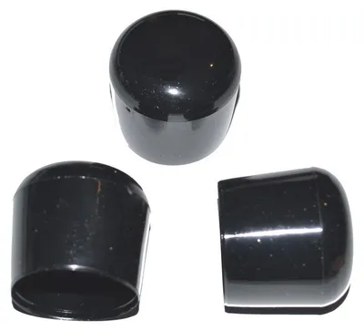 Produktbild von 50 Stück - Kappe für Rundrohr D=20 mm L= 20 mm schwarz PVC