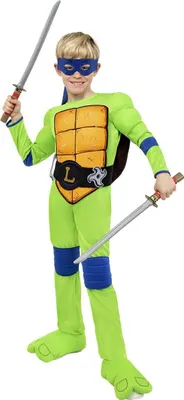 Produktbild von Ninja Turtles – Leonardo Kostüm für Kinder Kindergröße: 122-134