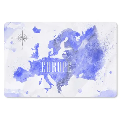 Produktbild von MuchoWow® Mauspad Mousepad Karte - Lila - Europa 27x18 cm - Mousepads - Maus Mat - Pad - Mausunterlage - Büroartikel - Desk Matten