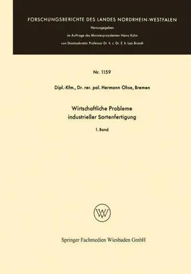 Obrázok produktu pre Wirtschaftliche Probleme industrieller Sortenfertigung