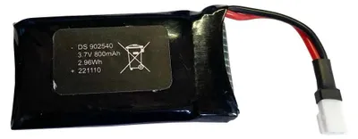 Immagine prodotto di Batteria LiPo DF-Models, 3,7 Volt, 800mAh, codici prodotto: 9990, 9991