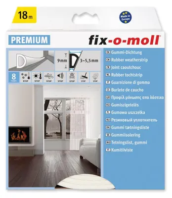 Produktbild von D-Profildichtung fix-o-moll 18m weiß