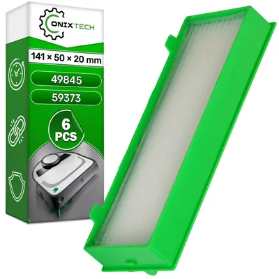 6 HEPA-Filter für Vorwerk Kobold VR200 VR300, 141x50x20 mm