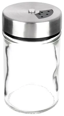 Obrázok produktu pre Sklenená nádoba na korenie – 100 ml – s odmerovacím viečkom