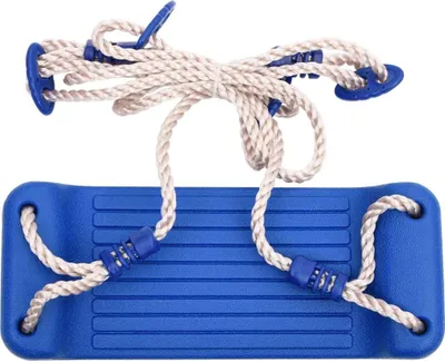 Produktbild von vidaXL Schaukelsitze 2 Stk. mit Klettersteinen Blau Polyethene