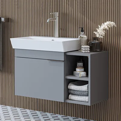Produktbild von Roomart LYCIA-82 Badmöbel-Set 2-teilig 50 cm breit, Grau