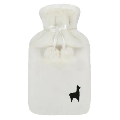 Produktbild von Nordstern Wärmflasche mit Weichem Bezug 1,8 L - Große Auslaufsichere Bettflasche mit weichem Plüsch Wärmflaschenbezug - Ideal für Erwachsene, Kinder