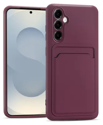 Immagine prodotto di Custodia per cellulare per Samsung Galaxy S25+ cover protettiva in silicone con slot per schede Slim Wallet Case, lampone