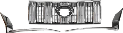 Image de Grille De Pare-Chocs Avant Supérieur Pour Toyota Land Cruiser Prado 150 2017-2020 Grille De Calandre Supérieure Avant Noire