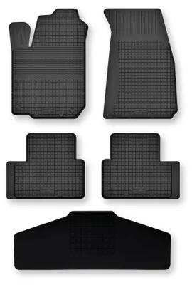 Produktbild von Gummi-Fußmatten + Tunnel für Peugeot 308 II 2013- (Schrägheck) – 5-tlg, Schwarz, Semi-Universal, angepasst – Wielganizator Semi-Universal