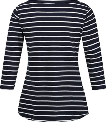 Produktbild von Regatta - "Bayletta" Oberteil für Damen 3/4 Ärmel RG10195 (36 DE) (Marineblau/Weiß)