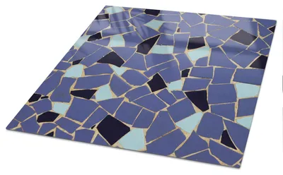 Produktbild von Bedruckte Glas Tischplatte 120x80 cm – Glas Tischplatte Küche – Tischplatte aus Sicherheitsglas – Glasplatte für Küchentisch – Moderne Tischplatte Glas – Dekorative Glastischplatte – Pflegeleichte Tischplatte Küche – Buntes Muster, KI-generiertes Bild