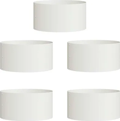 Produktbild von vidaXL Pflanzenring 5 pcs Weiß 40 x 40 x 20 cm Kaltgewalzter Stahl