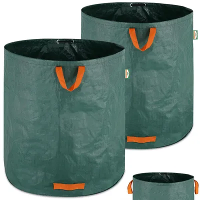 Immagine prodotto di Gardebruk Sacchi da Giardino 2 x 500L=1000L sacco giardinaggio anello stabilizzatore raccolta foglie giardino