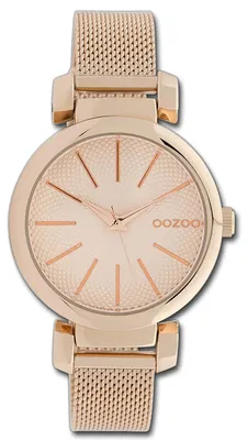 Imagen del producto de Oozoo Damenuhr: Reloj de pulsera para mujer, color rosa dorado, correa de metal, movimiento de cuarzo, esfera analógica, modelo D3UOC10129
