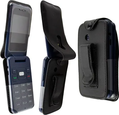 Image de caseroxx Etui en cuir avec clip ceinture compatible avec Orange Dixo en cuir véritable, étui avec clip ceinture et fenêtre de visualisation