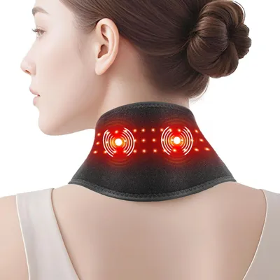 Produktbild von Kabelloses Nackenheizkissen Mit Vibrationsmassage, Tragbarer Nacken Schulter Wärme