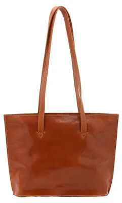 Imagen del producto de Bolsos de hombro para mujer, cuero genuino, cierre con cremallera, fabricado en Italia