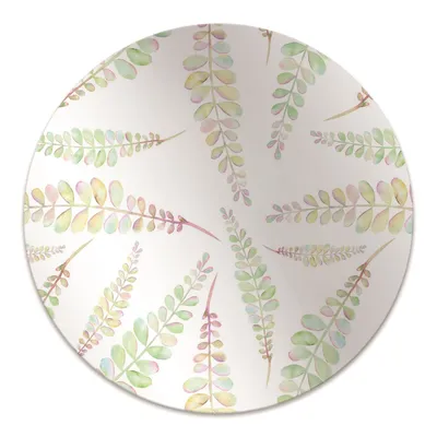 Produktbild von Rundmatte - Stuhlunterlage Bürostuhlunterlage - Rund Ø 100 cm - Bodenmatte - Fußmatte - Aquarellblätter