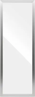 Produktbild von Türspiegel Silber Ganzkörperspiegel Dekospiegel Flurspiegel matt 34x90 cm mit abnehmbaren Haken rechteckiger Wandspiegel zur Aufhängung an Tür/Wand