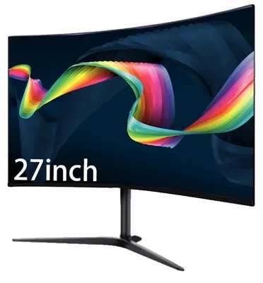 Produktbild von Gebogener Monitor, 1080p-Auflösung, große Betrachtungswinkel, Gekrümmt Schwarz, EU-Stecker