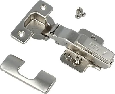 Produktbild von Geräuschloses Topfscharnier Ø 35mm Soft Close Topfband Silent Clip-On Möbelscharnier vernickelt Eckanschlag