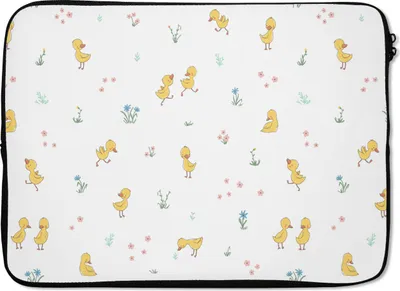 Produktbild von MuchoWow® Laptop Hülle 13 Zoll Ente - Baby - Tiere Laptoptasche - Laptophülle - Sleeve - Rundumschutz