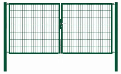 Immagine prodotto di Alberts 649067 Cancello doppio Flexo con accessori, verde, larghezza 300 cm, altezza 140 cm