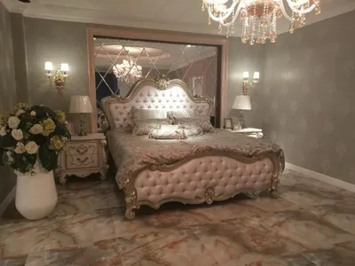 Produktbild von Chesterfield Doppelbett Bett Ehebett Design Luxus Betten Barock Antik Stil neu