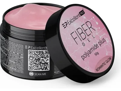 Image de Excellent Pro | Gel de construction - Fond Embellissant Pour Vernis Hybrides - Gel Fibre Polyamide Plus - Romantic Glow - Auto-lissant