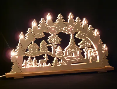Produktbild von Original Erzgebirgischer Marken Schwibbogen Lichterbogen 70 x 43 cm S70-0_90