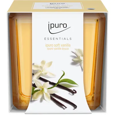 Image de ipuro IFC2207 Bougie parfumée Soft Vanilla jaune Vanilla