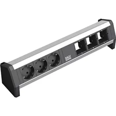 Image de Bachmann DESK - Bâti de prises - entrée, entrée GST18i3 - raccords de sortie : 3 - Allemagne - noir (902.002)