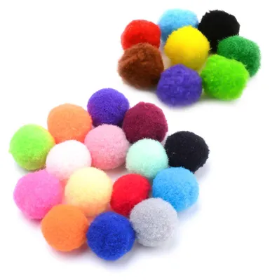 Produktbild von 100 Pompons 15mm kreativ zum Basteln unterschiedliche Farben oder Farbmix, Farbe:schwarz