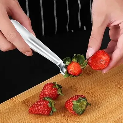 Produktbild von Werkzeug zum Entfernen des Stiels von Erdbeeren und Tomaten | tragbar | ergonomischer Griff
