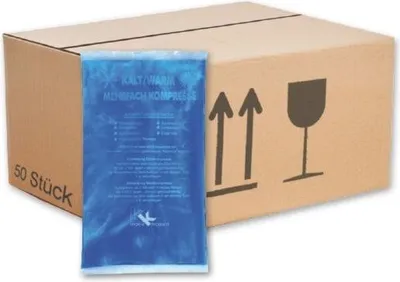 Produktbild von 50 Stück KK Kalt-Warm Kompressen 16 x 9 cm Mikrowellengeeignet