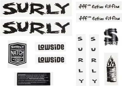 Produktbild von Surly Lowside Rahmen Decal inkl. Headbadge, black
