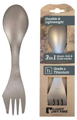 Produktbild von Spork Titan, silberfarben, 3-in-1 Camping-Besteck