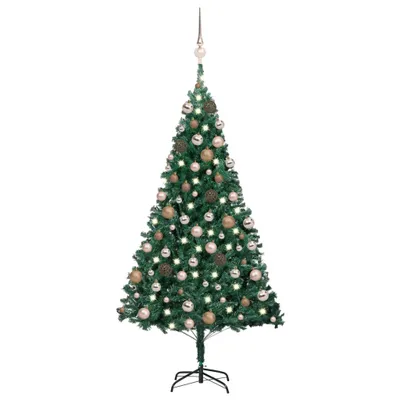Produktbild von Maison Exclusive - Künstlicher Weihnachtsbaum mit Beleuchtung & Kugeln Grün 150 cm