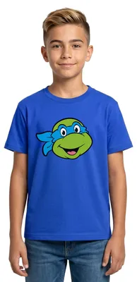 Produktbild von Spreadshirt Teenage Mutant Ninja Turtles Leonardo Kostüm Teenager T-Shirt, 152/164 (12-14 Jahre), Royalblau