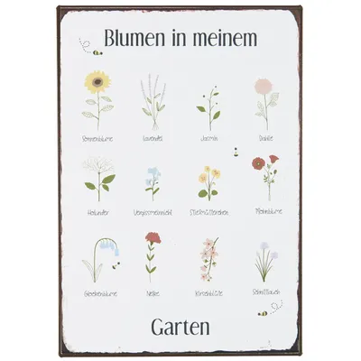 Produktbild von IB Laursen Metallschild - Blumen in meinem Garten