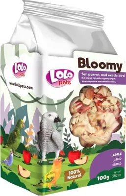 Immagine prodotto di LoLo Pets Bloomy Apple per pappagalli e uccelli esotici 100g