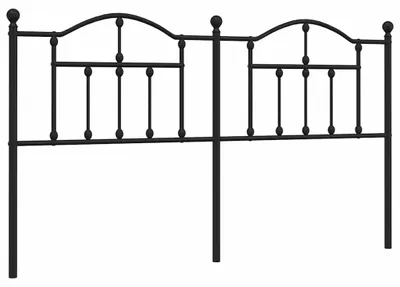 Produktbild von vidaXL Ersatz-Kopfteil Metall Schwarz 160 cm