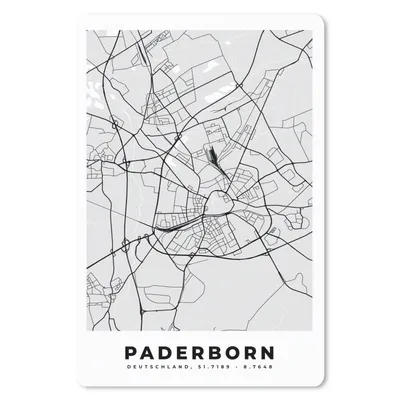 Produktbild von MuchoWow® Mauspad Mousepad Karte - Paderborn - Deutschland - Stadtplan - Karte 18x27 cm - Mousepads - Maus Mat - Pad - Mausunterlage