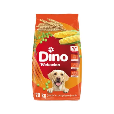 Zdjęcie produktu dla Sucha karma dla psa z wołowiną Dino 20kg