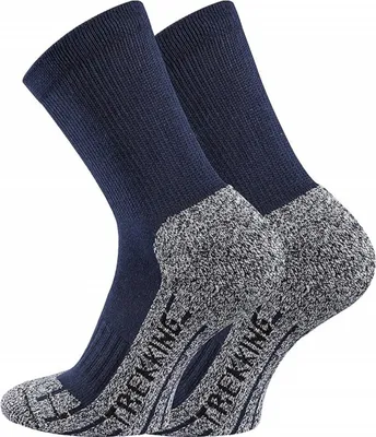 Produktbild von TippTexx 24 4 Paar Coolmax (Polyesterfasern) (Polyesterfasern) Performance Trekkingsocken, Marine, Größe 47-50