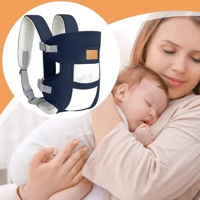 Productafbeelding van Babydrager - Baby heupdrager - Comfortabel dragen - Verstelbaar riemontwerp - 0-24 maanden - Donkerblauw