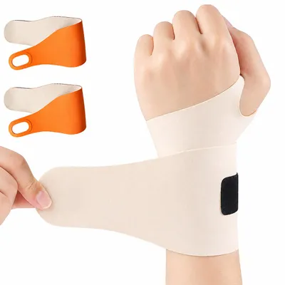 Produktbild von 2er Set Handgelenkbandage elastisch, ultradünn, verstellbar, atmungsaktiv, für Sport, Arbeit & Alltag